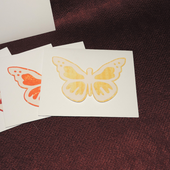 Set of 6 Rainbow Butterfly Blank Greeting Cards - Picture 3 of 4